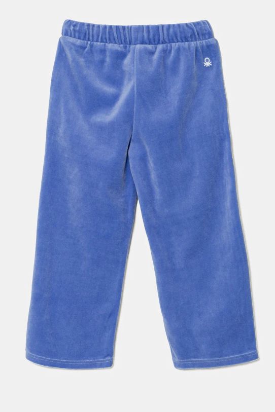 United Colors of Benetton pantaloni de trening din velur pentru copii 3UK0GF03Y.P.Seasonal albastru AW24