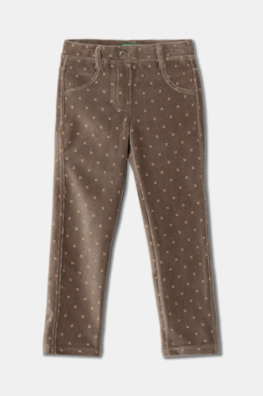 United Colors of Benetton pantaloni copii tricotaj maro 4T4MGE029.P.Seasonal