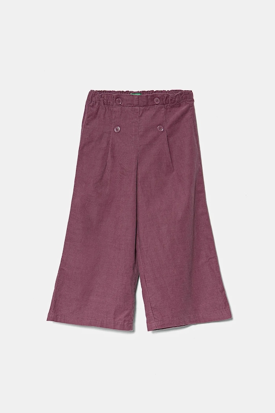 United Colors of Benetton pantaloni din catifea pentru copii bumbac violet 4O5GGF025.P.Seasonal