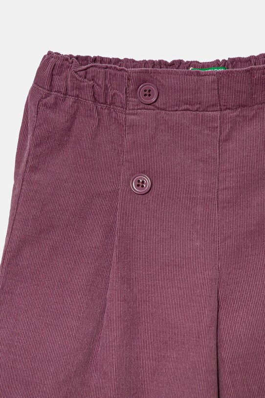 Девочка Детские вельветовые брюки United Colors of Benetton 4O5GGF025.P.Seasonal фиолетовой