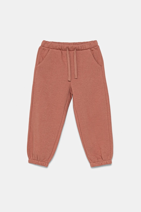 United Colors of Benetton pantaloni de trening pentru copii tricotaj portocaliu 39M2GF04F.P.Seasonal