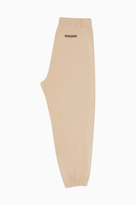 Дитячі бавовняні штани Patrizia Pepe J046 7P0354 бежевий AW24