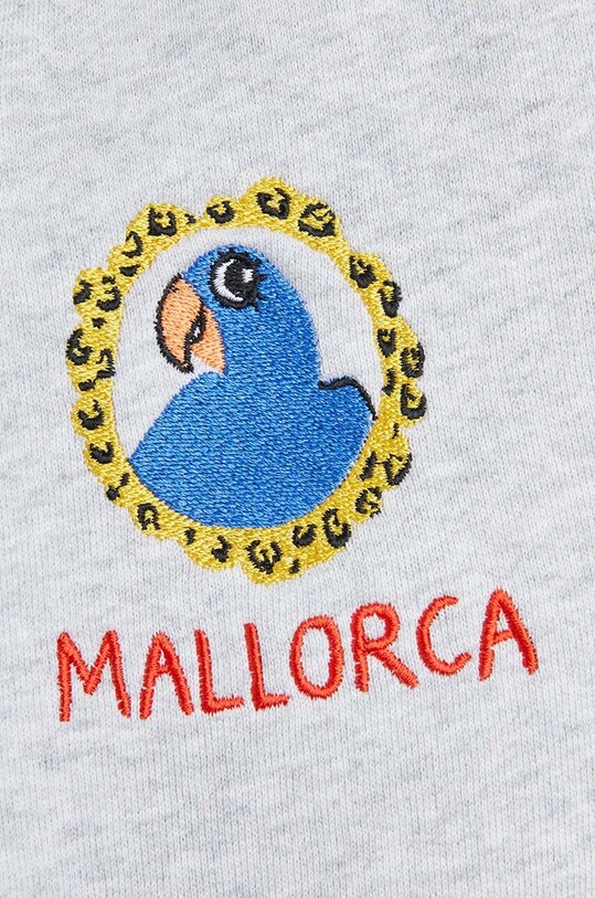 Mini Rodini pantaloni de trening din bumbac pentru copii Parrot gri 2463011594