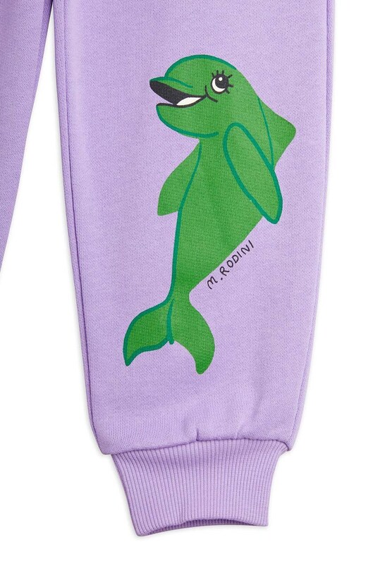 Дитячі бавовняні штани Mini Rodini Dolphin фіолетовий 2463011645