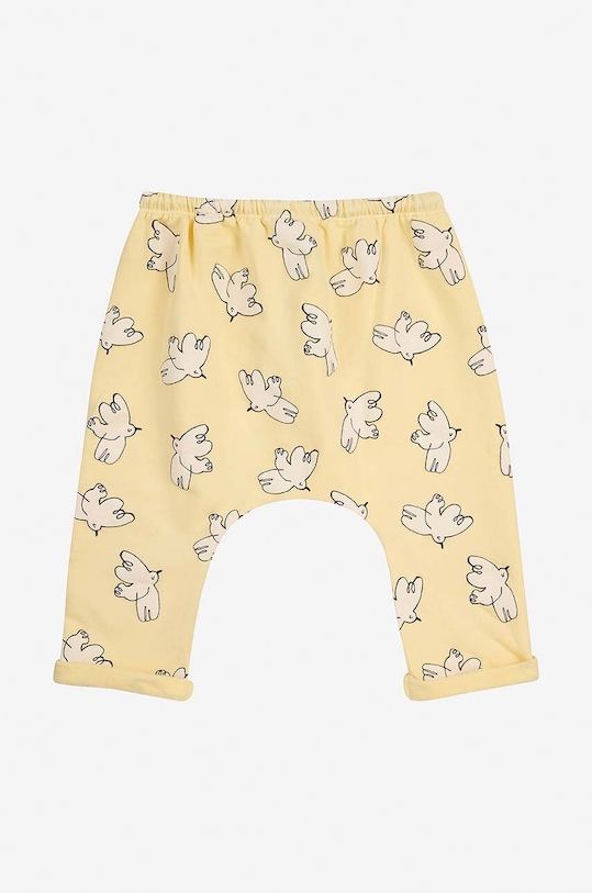 Bobo Choses pantaloni de trening pentru bebeluși Freedom Bird 224AB058 galben AW24