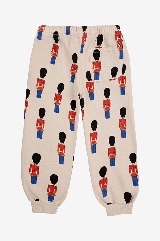 Băieți Bobo Choses pantaloni de trening din bumbac pentru copii Little Tin Soldier 224AC079 bej