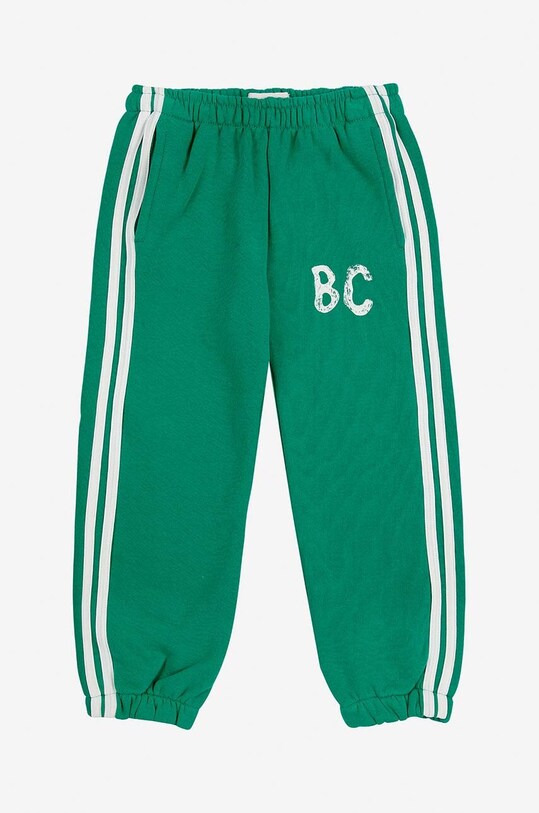Детские хлопковые штаны Bobo Choses 224AC082 зелёный AW24