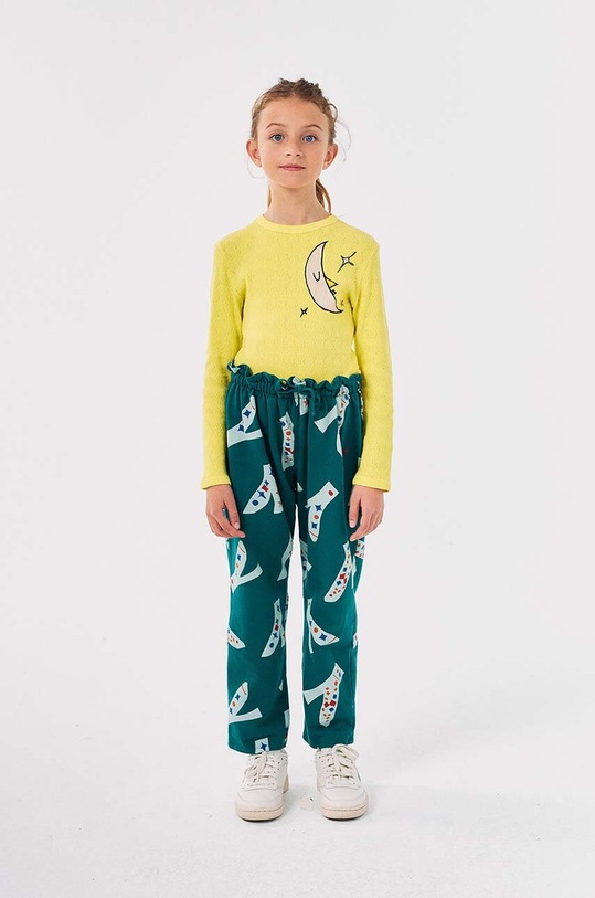 Dětské tepláky Bobo Choses Magic Shoe pletenina tyrkysová 224AC087