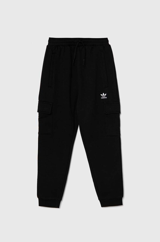Detské tepláky adidas Originals FLEECE CARGO P IW3502 čierna AW24