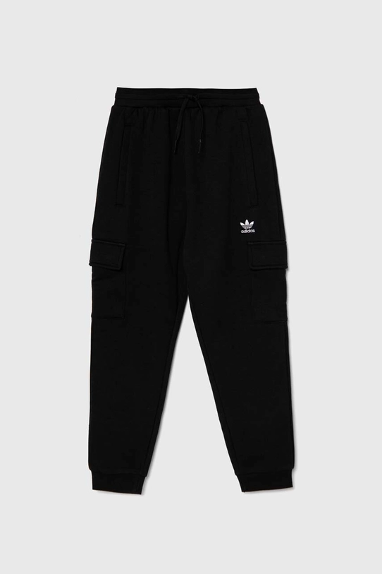 Дитячі спортивні штани adidas Originals FLEECE CARGO P IW3502 чорний AW24