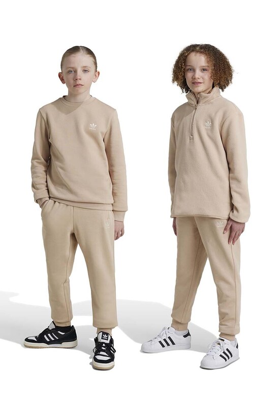 adidas Originals spodnie dresowe dziecięce PANTS dzianina beżowy IX5296