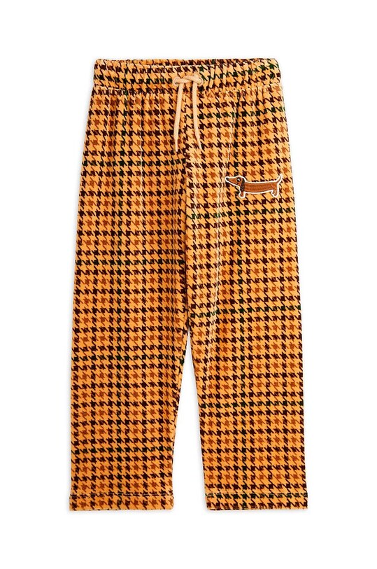 Mini Rodini pantaloni de trening din bumbac pentru copii Dog 2473010913 bej AW24