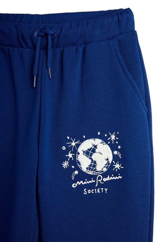 Mini Rodini pantaloni de trening din bumbac pentru copii bleumarin 2473011360