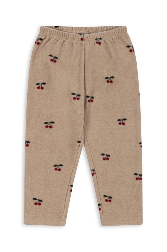 Dječji donji dio trenirke Konges Sløjd TAVI FLEECE PANTS GRS KS101300 smeđa AW24
