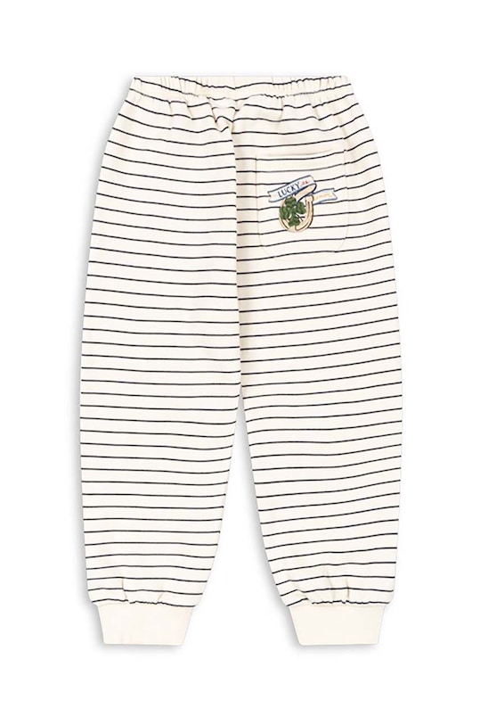 Dječji donji dio trenirke Konges Sløjd AMIO SWEAT PANTS GOTS KS101393 bijela AW24