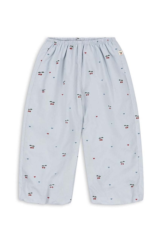Detské bavlnené nohavice Konges Sløjd EVIA PANTS GOTS KS101397 modrá AW24