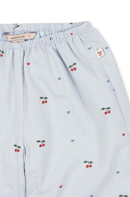 Дитячі бавовняні штани Konges Sløjd EVIA PANTS GOTS блакитний KS101397