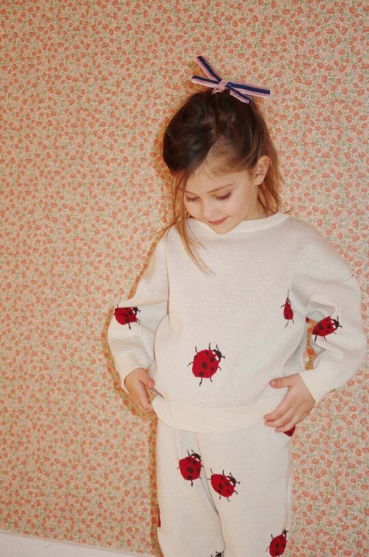 Konges Sløjd gyerek pamut melegítőnadrág LAPIS KNIT PANTS KS101555