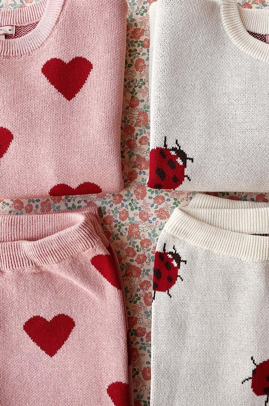 Konges Sløjd gyerek pamut melegítőnadrág LAPIS KNIT PANTS KS101555