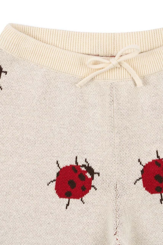 Детски памучен спортен панталон Konges Sløjd LAPIS KNIT PANTS бежов KS101555