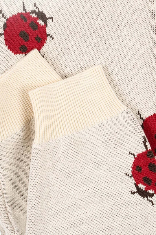 Детски памучен спортен панталон Konges Sløjd LAPIS KNIT PANTS KS101555 бежов