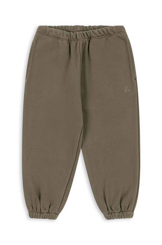 Дитячі спортивні штани Konges Sløjd LOU SWEAT PANTS OCS трикотаж зелений KS101567