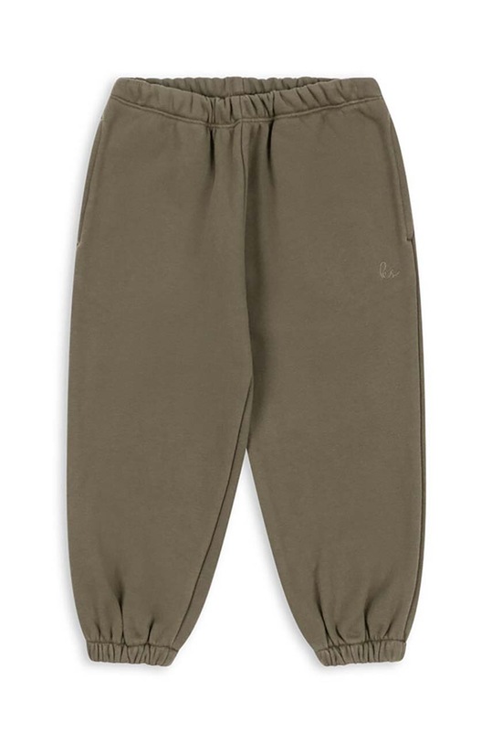 Konges Sløjd spodnie dresowe dziecięce LOU SWEAT PANTS OCS dzianina zielony KS101567