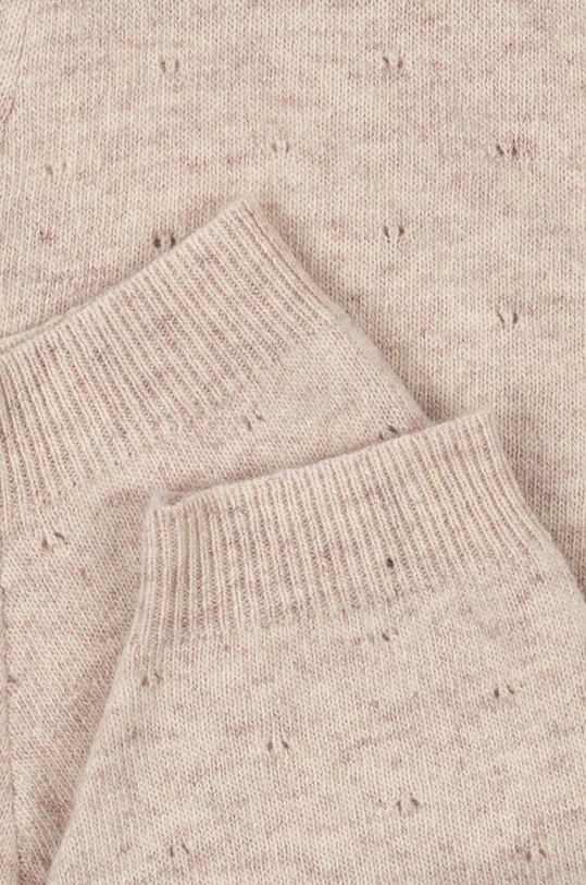 Dětské kalhoty s příměsí vlny Konges Sløjd MINO KNIT PANTS béžová KS101616