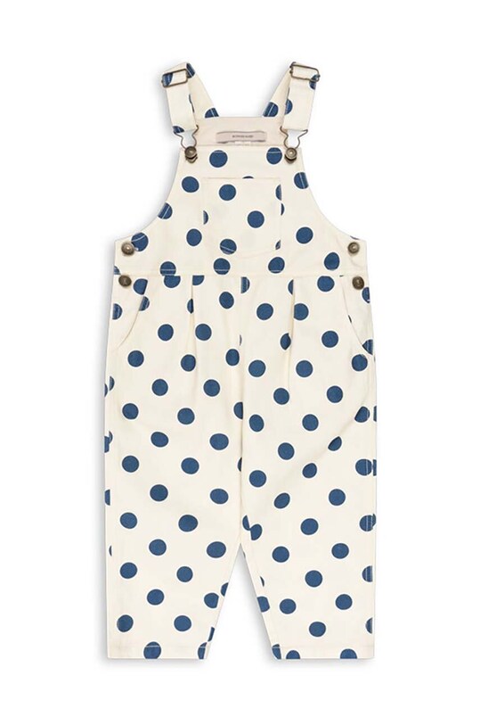 Παιδικές βαμβακερές ολόσωμες φόρμες Konges Sløjd NOLA OVERALLS GOTS βαμβάκι λευκό KS101635