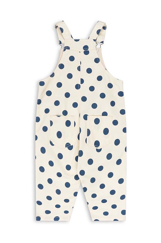 Παιδικές βαμβακερές ολόσωμες φόρμες Konges Sløjd NOLA OVERALLS GOTS KS101635 λευκό AW24