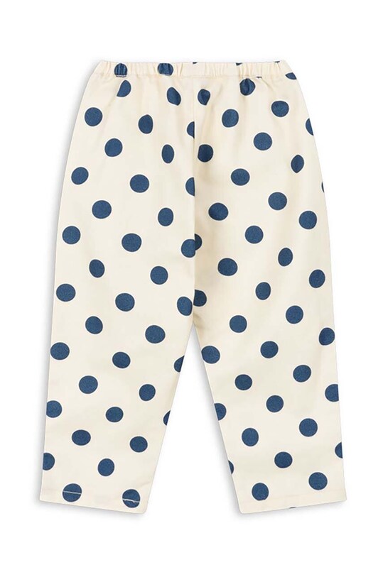 Konges Sløjd pantaloni de bumbac pentru copii NOLA PANTS GOTS KS101636 alb AW24