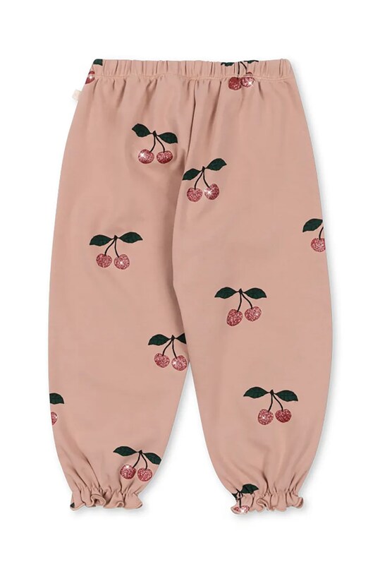 Konges Sløjd pantaloni de bumbac pentru copii MALLI GLITTER PANTS GOTS KS101790 roz AW24
