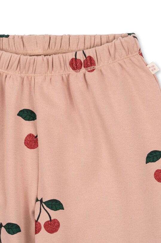 Băieți Konges Sløjd pantaloni de bumbac pentru copii MALLI GLITTER PANTS GOTS KS101790 roz