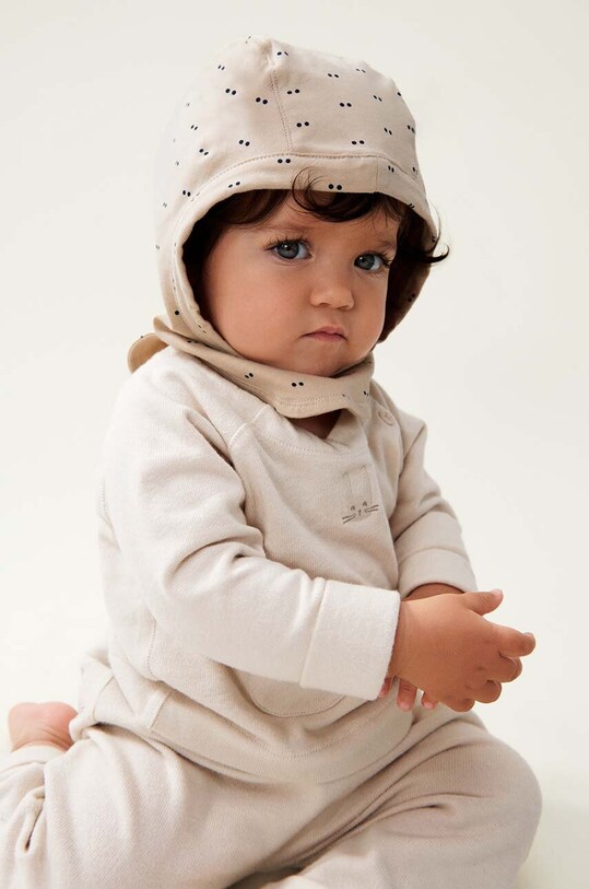 Хлопковые штаны для младенцев Liewood Alain Baby Pants LW19157 бежевый