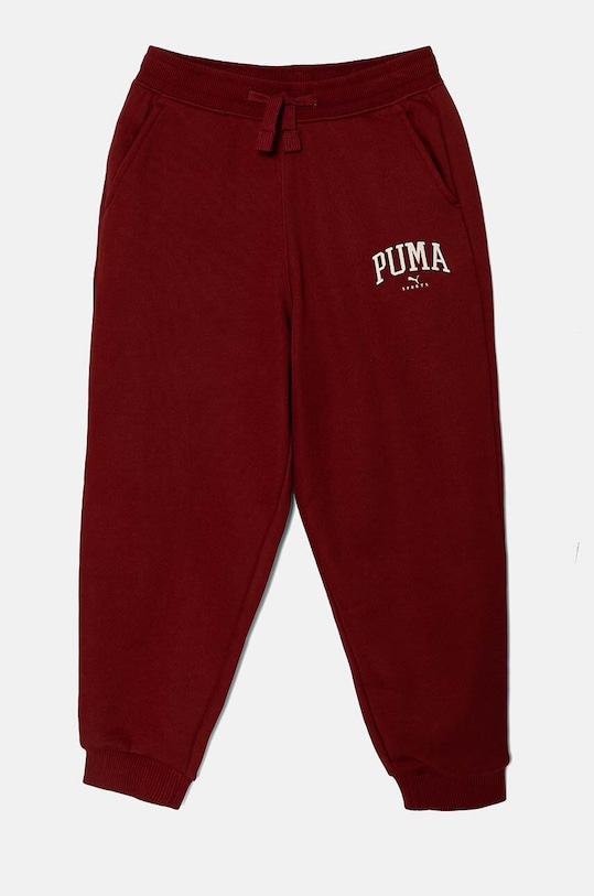 Puma spodnie dresowe dziecięce SQUAD Sweatpants dzianina bordowy 681781