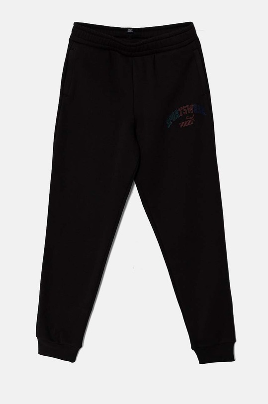 Puma pantaloni de trening pentru copii ESS+ LOGO LAB Sweatpants FL cl tricotaj negru 681844.9BYH