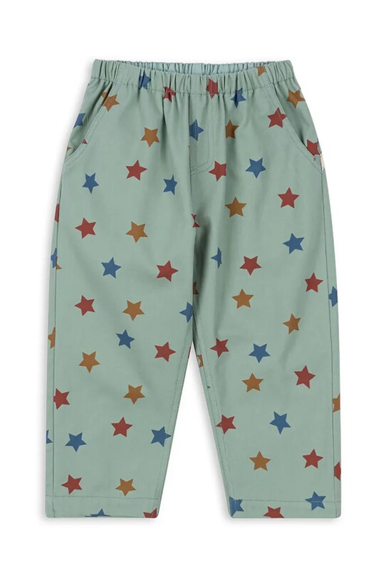 Дитячі бавовняні штани Konges Sløjd FEN PANTS GOTS бавовна бірюзовий KS101977