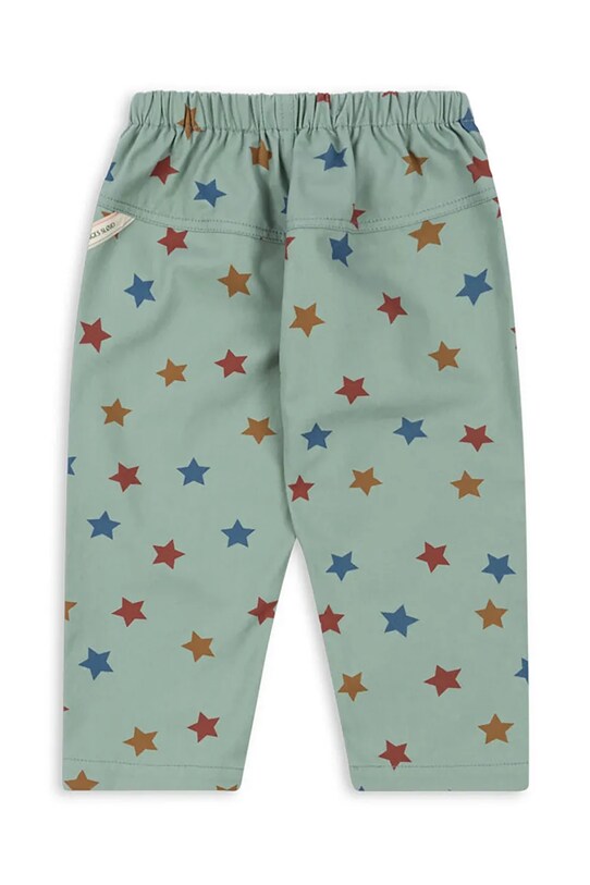 Дитячі бавовняні штани Konges Sløjd FEN PANTS GOTS KS101977 бірюзовий AW24