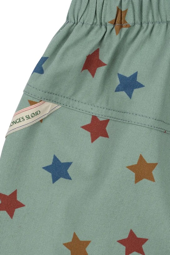 Хлопчик Дитячі бавовняні штани Konges Sløjd FEN PANTS GOTS KS101977 бірюзовий