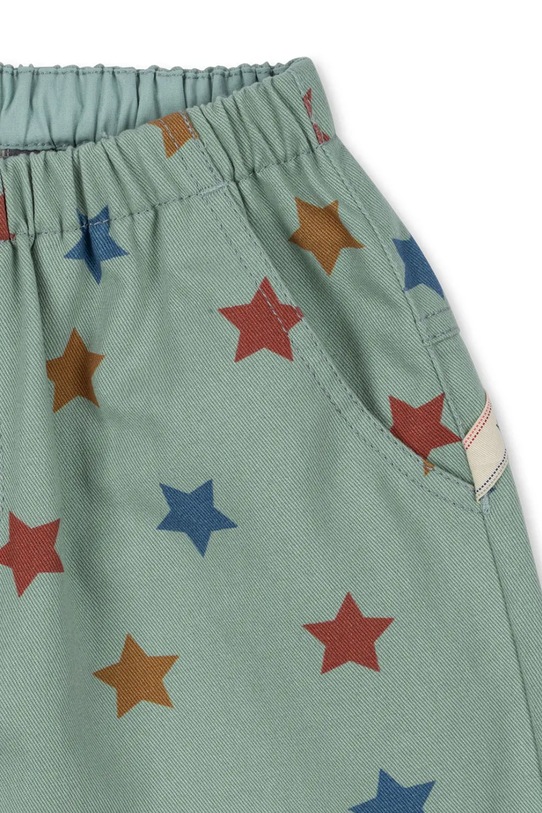 Παιδικό βαμβακερό παντελόνι Konges Sløjd FEN PANTS GOTS τιρκουάζ KS101977