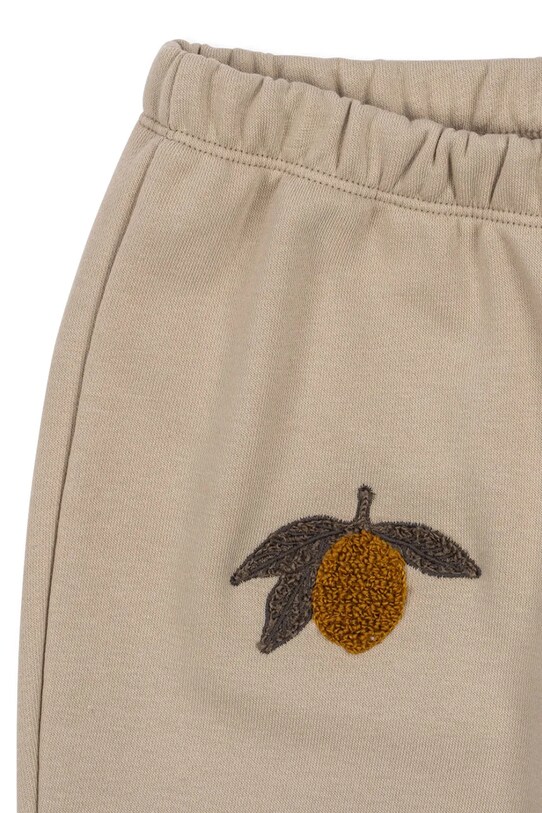 Chłopiec Konges Sløjd spodnie dresowe dziecięce LOU TERRY SWEAT PANTS OCS KS102023 beżowy