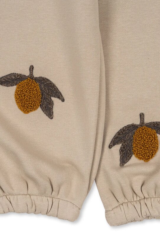 Konges Sløjd spodnie dresowe dziecięce LOU TERRY SWEAT PANTS OCS beżowy KS102023