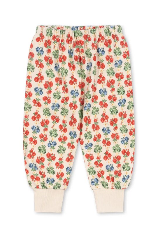 Konges Sløjd pantaloni de trening din bumbac pentru copii LOUPY LOU SWEAT PANTS GOTS cu modele bej KS102027