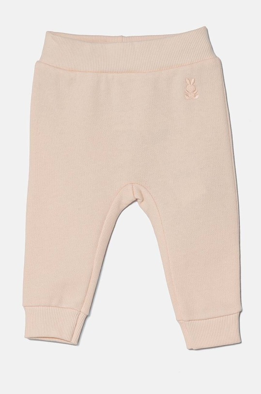Kojenecké bavlněné tepláky United Colors of Benetton pletenina růžová 3J70AF01R.W.Seasonal