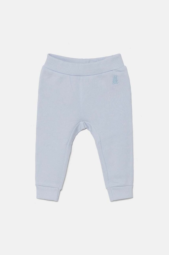 United Colors of Benetton spodnie dresowe bawełniane niemowlęce bawełna niebieski 3J70AF01R.W.Seasonal