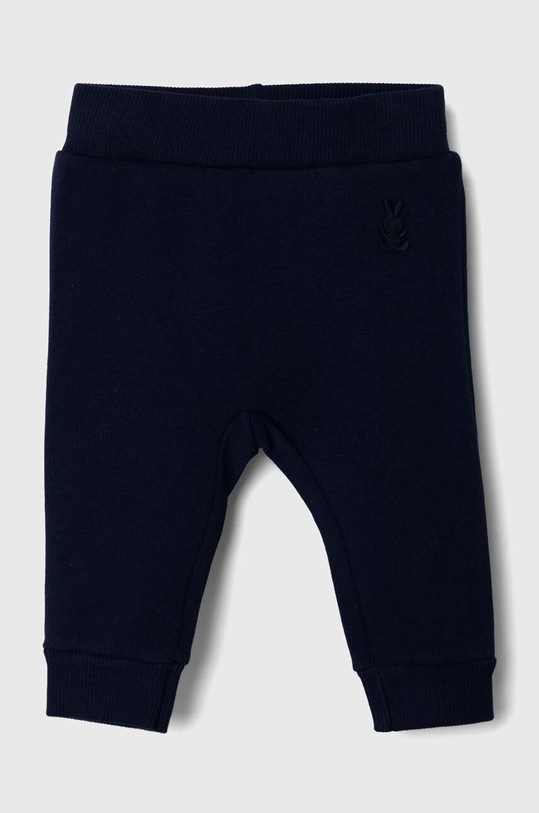 United Colors of Benetton spodnie dresowe bawełniane niemowlęce bawełna granatowy 3J70AF01R.W.Seasonal