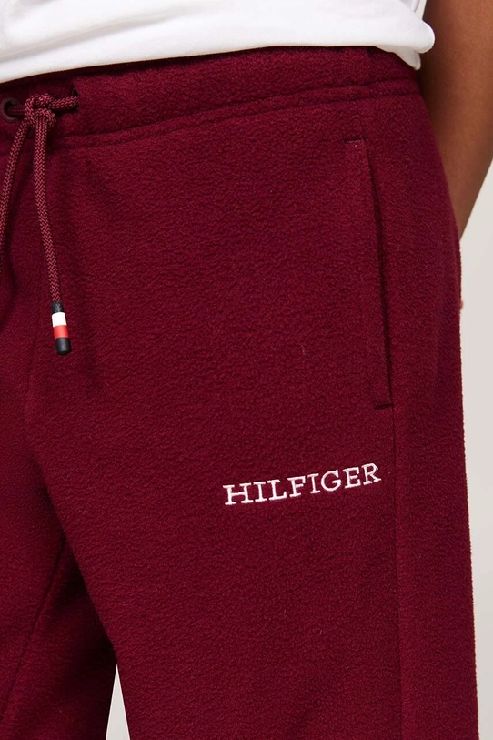 Tommy Hilfiger spodnie dresowe dziecięce U POLAR FLEECE SWEATPANTS bordowy KS0KS00583.9BYH.