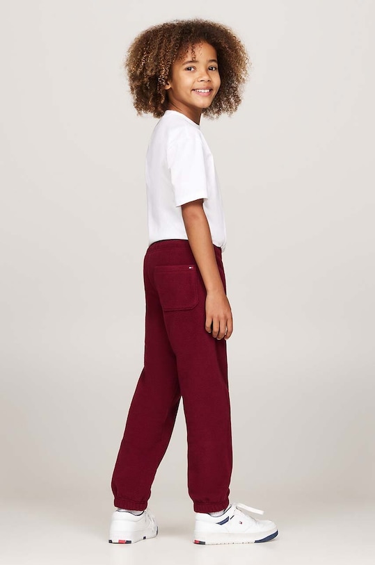 Dětské tepláky Tommy Hilfiger U POLAR FLEECE SWEATPANTS KS0KS00583.9BYH. burgundské
