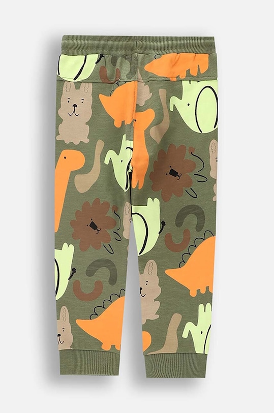 Coccodrillo spodnie dresowe bawełniane dziecięce ZC4120102SBN zielony AW24