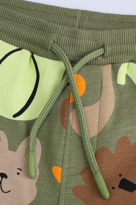 Chłopiec Coccodrillo spodnie dresowe bawełniane dziecięce ZC4120102SBN zielony